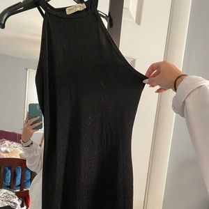 Black Sparkly Body-con Dress